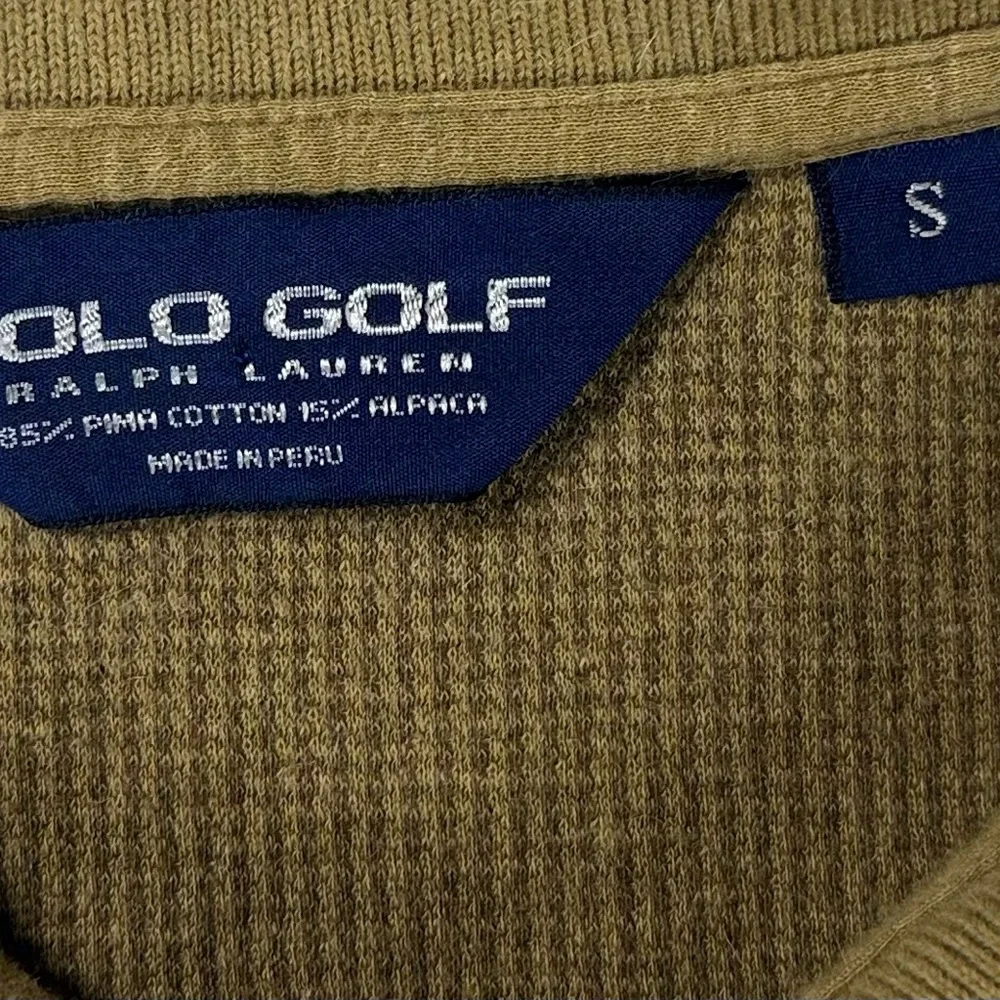 Vintage Y2K Polo Golf cotton alpaca blend houndstooth polo Shirt men‎ Small